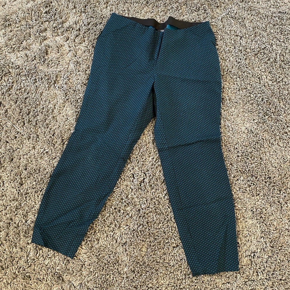 Alfani Ankle Length Teal Shell Ponte Pants